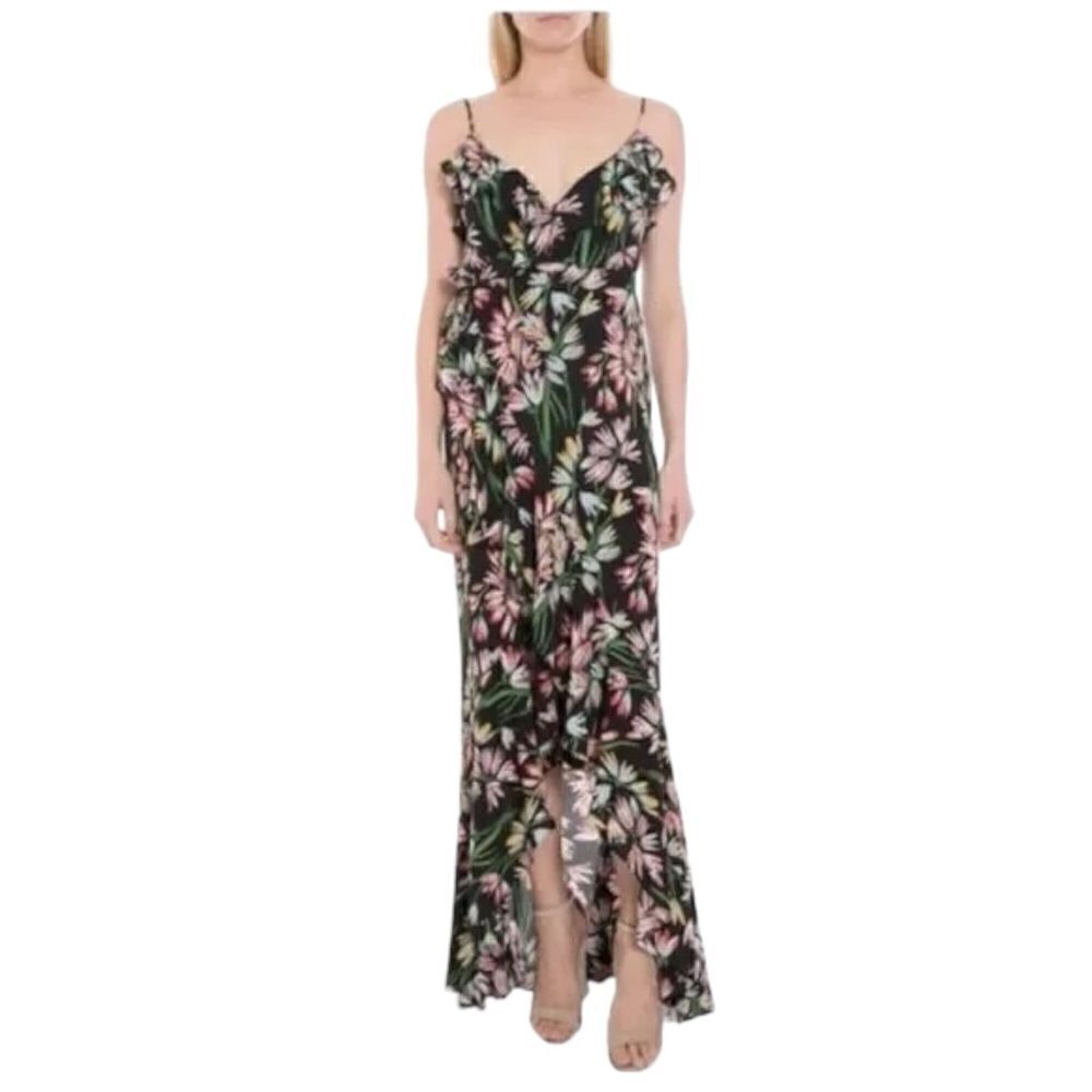 LIKELY Black Floral Sleeveless Maxi Dress